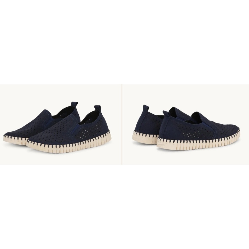 Ilse Jacobsen Dark Indigo Tulip Platform Loafers Flats 39 Breathable Lightweight
